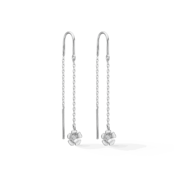 Mads Z - Fleur sølv øreringe med hvid topas - 2106108