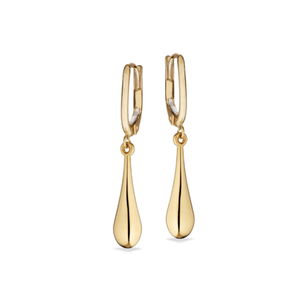 Scrouples - 8 karat guld ørehængere med dråber - 124553