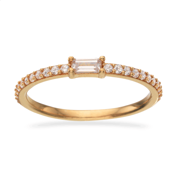 Scrouples - 8 karat guld ring med zirkonia sten - 712943