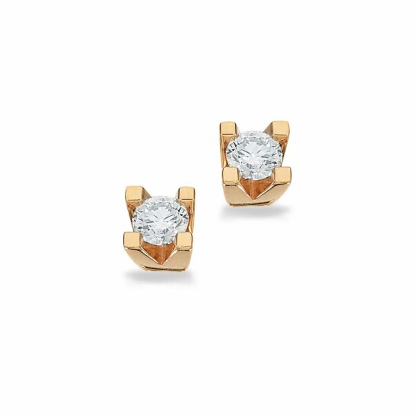 Scrouples Øreringe - Kleopatra - 14 karat guld øreringe med 0,20ct diamant - 1135,20