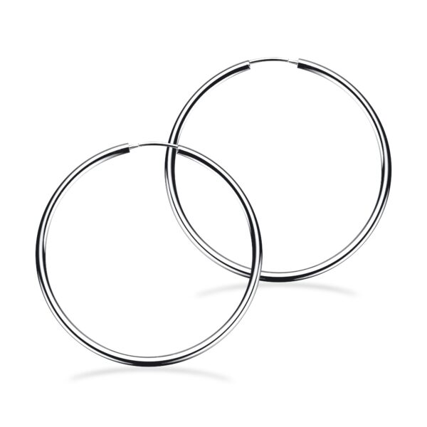 Scrouples - Sølv creoler med vridlås, 40mm - 190142