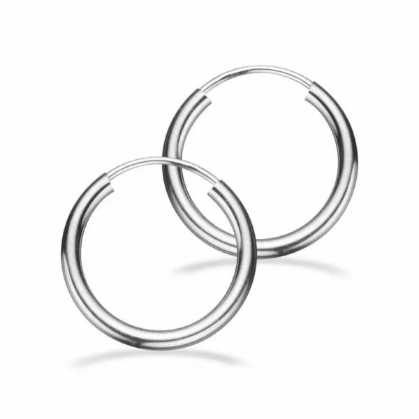 Scrouples - creoler lavet i sølv 2 x 15mm - 190112