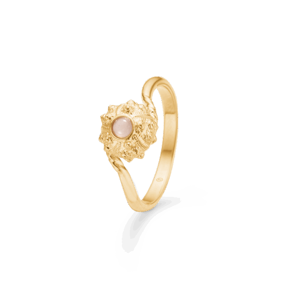 Studio Z - Urchin Elegance forgyldt ring med lyserød sten - 7247919