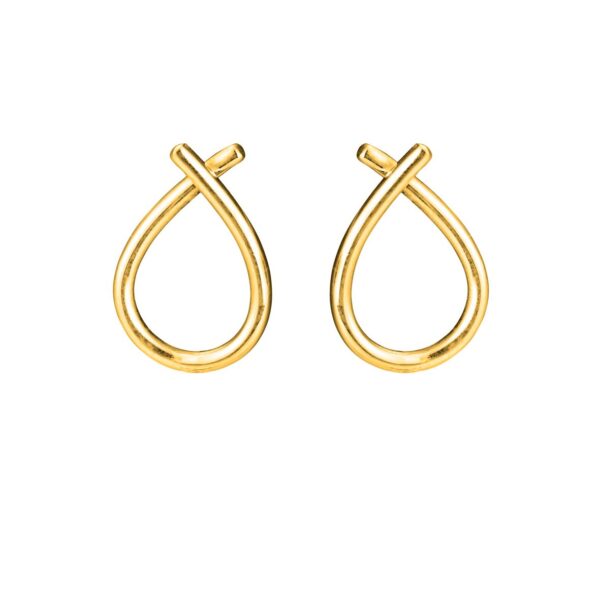 Susanne Friis Bjørner Øreringe - SFB - Øre Hoops lille forgyldt - 5359-2-BLANK