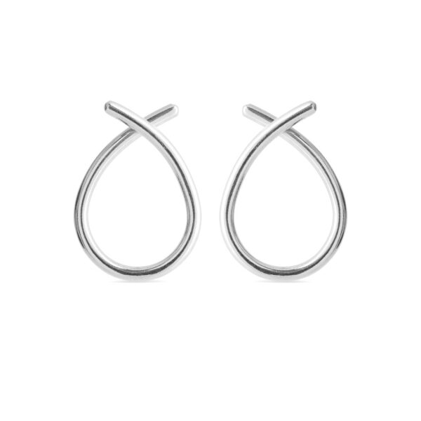 Susanne Friis Bjørner Øreringe - SFB - Øre hoops i sølv, mellem, blank - 5360-1-BLANK