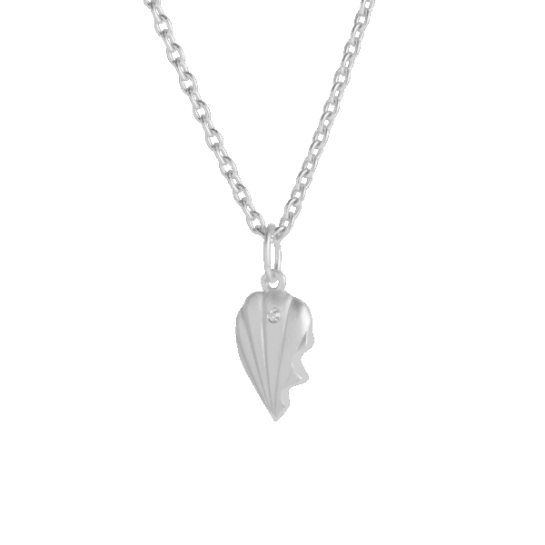 byBiehl - Just love halvt hjerte vedhæng, sølv - 7-4502a-(r)(l)-r
