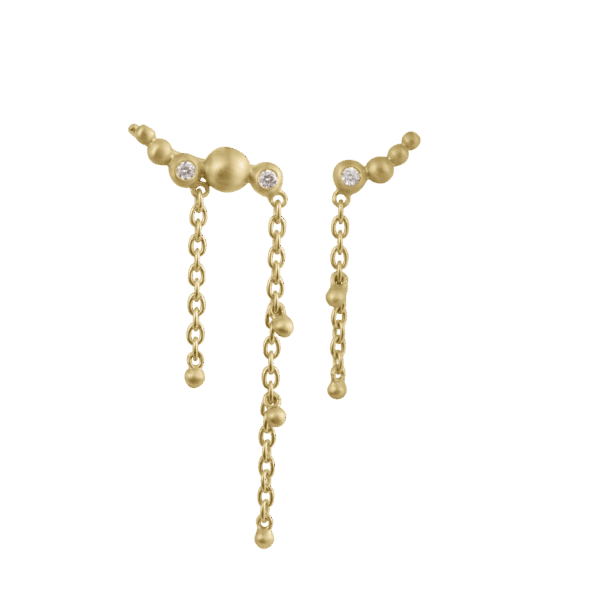 byBiehl - Pebbles earclimbers i guldbelagt sølv - 4-3010a-gp