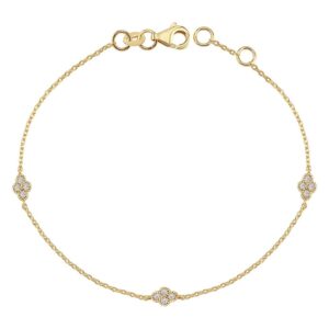 Athene - Diamant armbånd i 14 karat guld med i alt 0,12ct