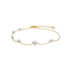 Joanli Nor RACHELNOR armbånd i forgyldt sterlingsølv m. perler
