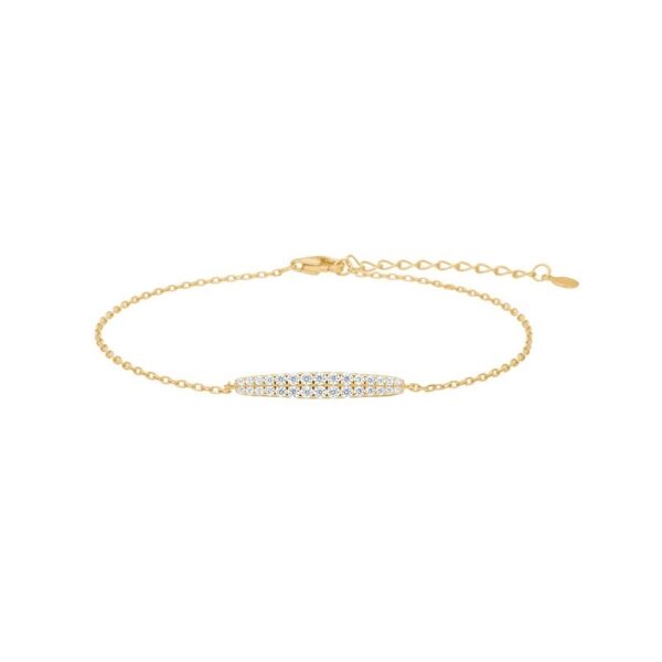 Joanli Nor RUNANOR armbånd i forgyldt sølv m. zirkonia