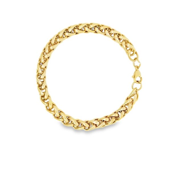 Rico's Hvede armbånd til mænd i 7 mm forgyldt stål