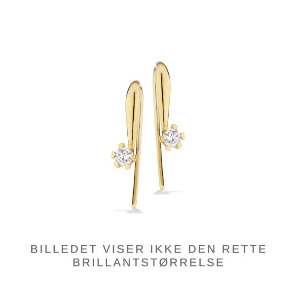 Scrouples Øreringe - Vida - Guld ørebøjle med diamant 0,10ct - 1823,10