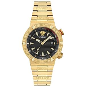 Versace GRECA LOGO 3H herreur - Ø 43 mm, rustfrit stål