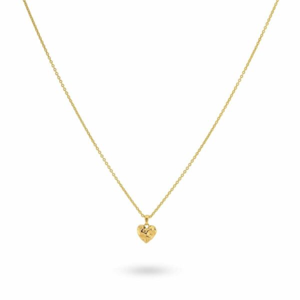 24KAE halskæde til kvinder med hjertevedhæng