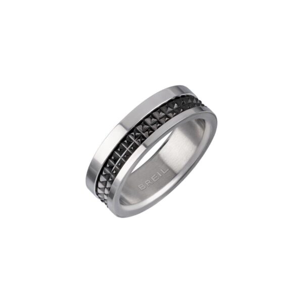 Breil herre-ring TJ3054 - størrelse 25, stål og 925 sølv