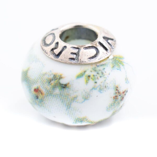 Charm-perle VMB0043-20 - blå, 1 cm, sterling sølv