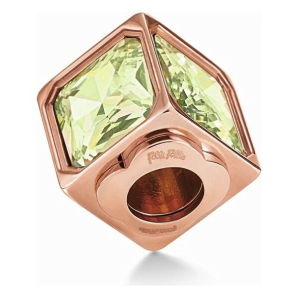 Charm til armbånd - grøn, sterling sølv (1 cm)