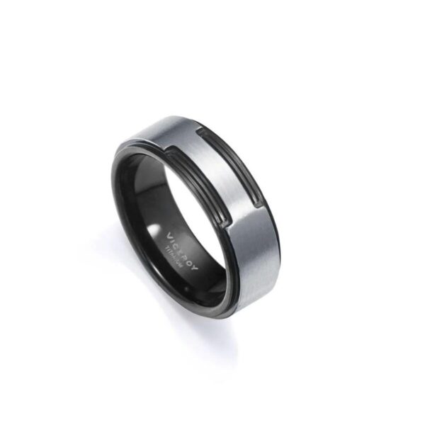 Herre-ring 15154A02410 - str. 14, sort, 925 sølv