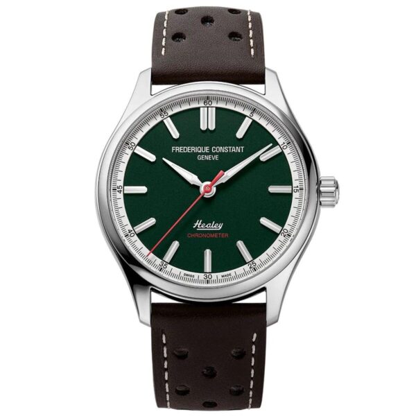 Herreur til mænd Frederique Constant FC-301HGRS5B6 - grøn urskive, brun rem