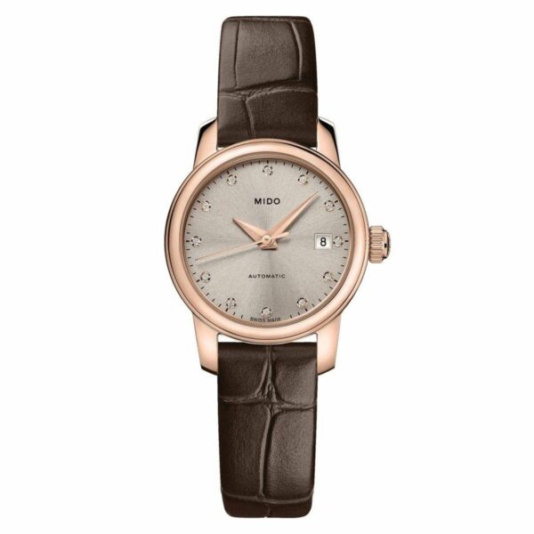 Mido dameur M0390073607600 automatisk 25 mm, læderrem