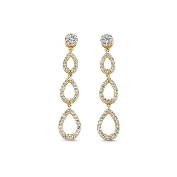 Mira Diamantøreringe i 14 kt. guld med i alt 0,65ct brillanter