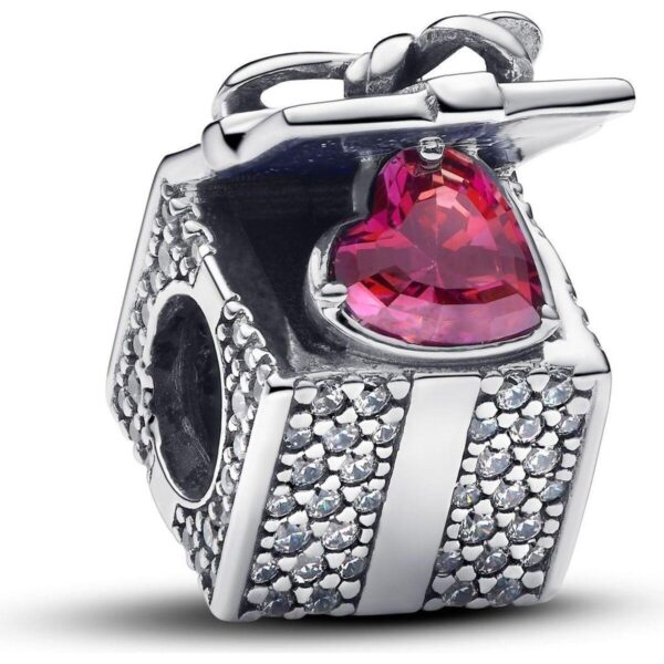 Pandora Sparkling Gift Box charm - sølvfarvet (925 sterling sølv)