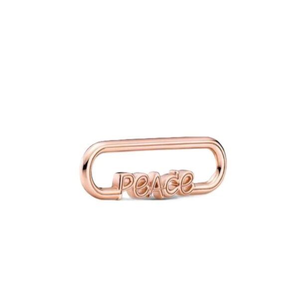 Pandora Styling Peace Word Link - charm i sterling sølv