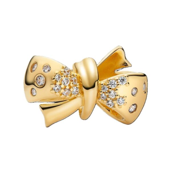 Pandora perle 763442C01 - gylden charm i sterling sølv