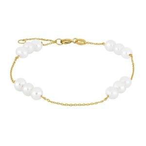 Siersbøl - 8 kt guld armbånd med ferksvandsperler