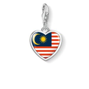 Thomas Sabo hjerte-charm i sølv, multifarvet - 2,5 cm