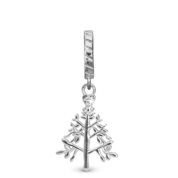 Christina - CHRISTMAS TREE Charm i sølv til læderarmbånd