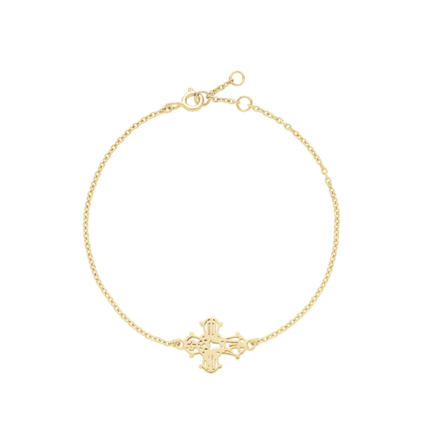 Lund Copenhagen - Armbånd i forgyldt sølv med åbent Dagmarkors - 9011410-f