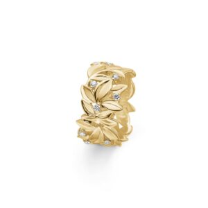 Mads Z - Olive Love ring i 14 kt guld med diamanter på i alt 0,28 ct. W.SI