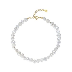 MerlePerle - Perlearmbånd i forgyldt sølv med perler**