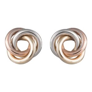 SIERSBØL 8 kt. bicolor ørestikker med knude