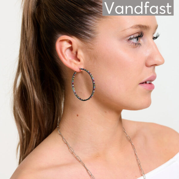 ANNEBRAUNER Creole Thin Big Multicolor Øreringe