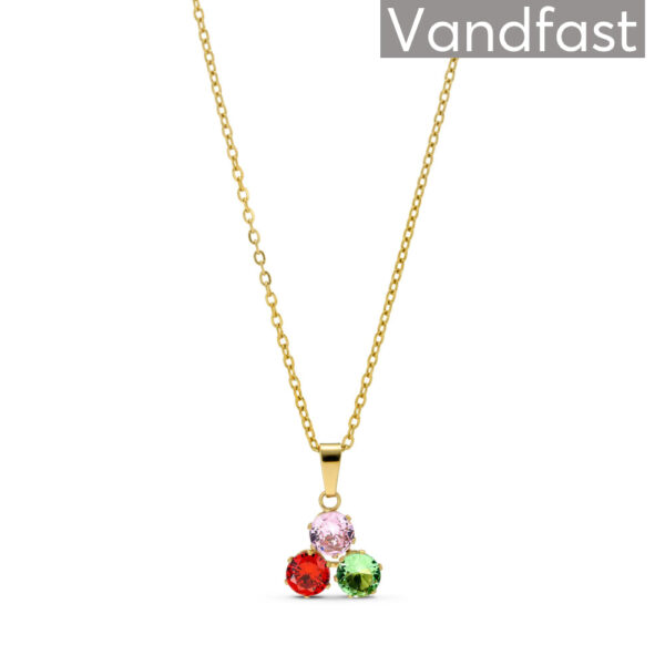 ANNEBRAUNER Third Time Multicolor Halskæde 18K Guldbelagt