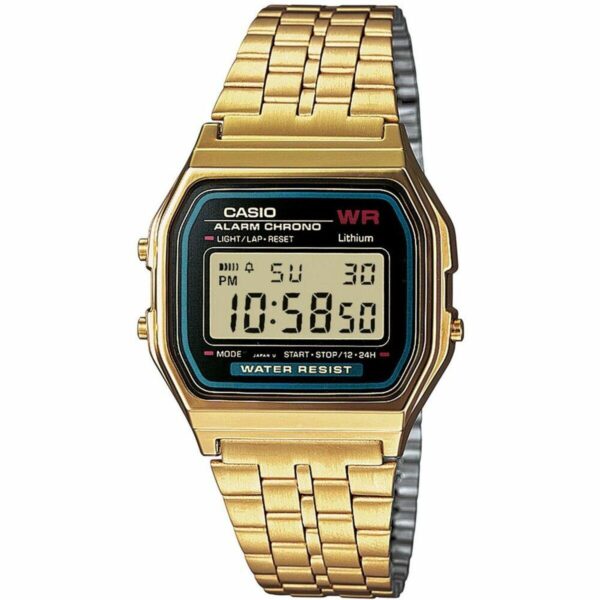 Armbåndsur Casio A159WGEA-1EF gyldent unisex (Ø 33-34 mm)