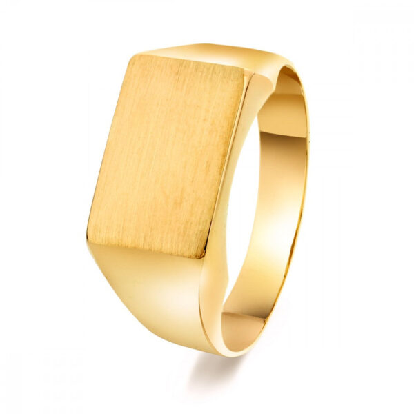 Arne Nordlie - 14Kt herre ring med plade - 51037