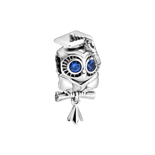 Charm Pandora WISE OWL GRADUATION - sterling sølv 925