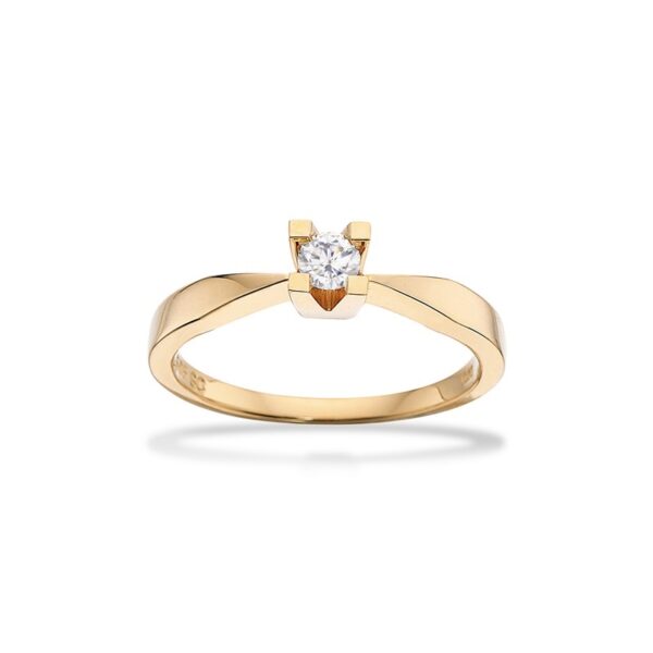 Kleopatra Ring i 8 kt. guld 0,15 ct. diamant