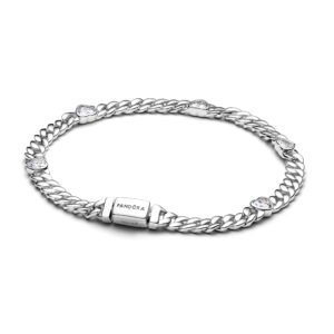 Pandora - Panser Sølv armbånd med hjerte sten - 594226c01