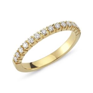 Perá ring i 14 karat guld med diamanter i alt 0,21ct