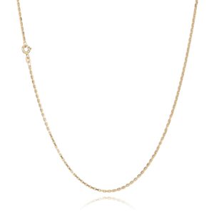 BNH - Anker facet guld halskæde med fjederrings lås