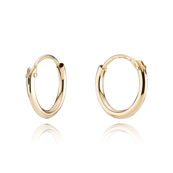 BNH - Klassiske guld creoler i enten 8 eller 14 karat guld med viplås