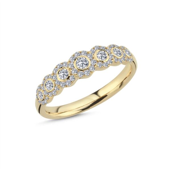 Dutchess - Diamant ring i 14 kt guld med i alt 0,57 ct.
