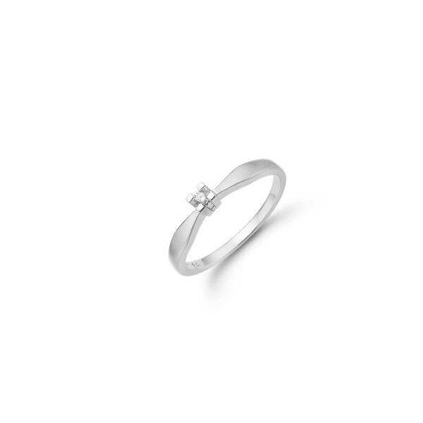 Eternity diamantring i 14 kt hvidguld m brillant på 0,25ct