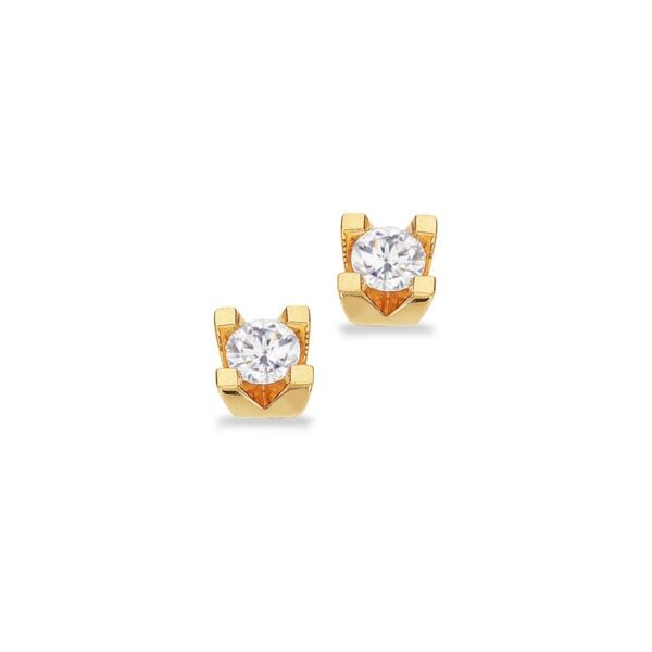 KleopatraØrestikker i 8kt. guld med 0,30ct. diamanter