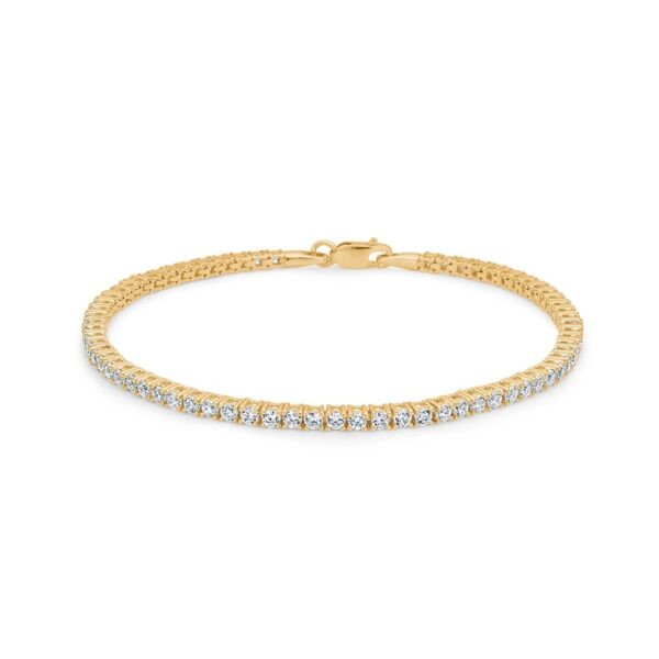 Mads Z - TENNIS armbånd i 8 kt guld m hvide zirkoner