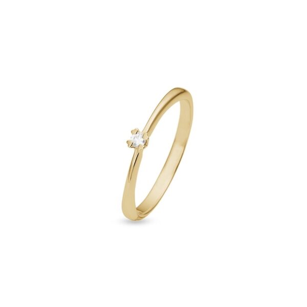 Mary Diamantring i 8 kt guld med lab-grown brillant på 0,03 - 0,20ct